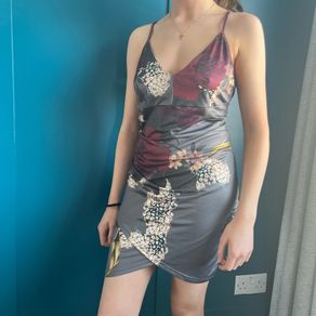 Floral print mini dress. Size S