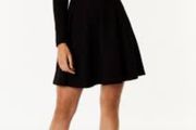 Karen Millen High Neck Zip Black Jersey Dress