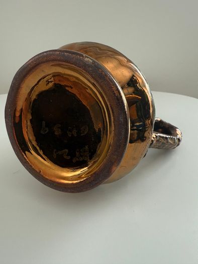 Antique Victorian Staffordshire Copper Lustreware Collection. 5 Pieces