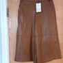 Zara Faux Leather Brown  Culottes.   S. M - 14.  B.N.W.T Image 3