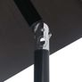 Outdoor Parasol with LED Lights and Steel Pole 300 cm Black Image 6