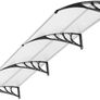 Large Window Door Awning Canopy,Transparent 300x100cm Image 6
