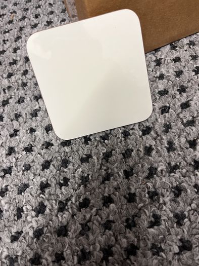 Coasters, plain white, new in box, about sixty five
