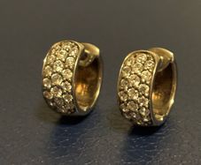 Sterling Silver Earrings with Clear Stones
