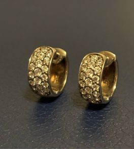Sterling Silver Earrings with Clear Stones