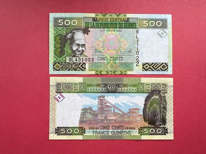 Guinee  500 Francs  2015.  ( uncirculated )pick 39b