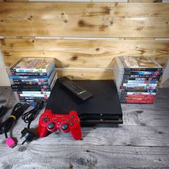 playstation 3 slim 120gb plus 23 games