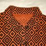 Vintage 70s blouse Orange & black geometric Size 38(size 6 or 8) postage included Image 3