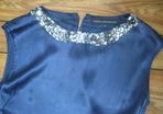 French Connection Blue dress with diamente collar
