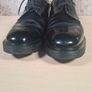 Mens Solovair 1462 Gibson Hi Shine 4 Eyelet Lace Up Work Shoes Size Uk 10  Dr Martens Black Leather Image 4