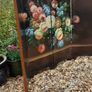 Antique 4 Panel hand painted lacquer wooden folding divider screen Image 3