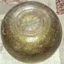 Old Ritual Cleansing or Offering Bowl Hand Engraved Brass Bowl, Starburst on the Base, Postage Available or Collection Image 4
