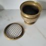 Vintage etched brass bud vase Image 2