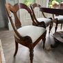 William IV style flame mahogany table & chairs Image 4