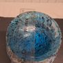 Vintage Art Glass Bowl Turquoise Image 6