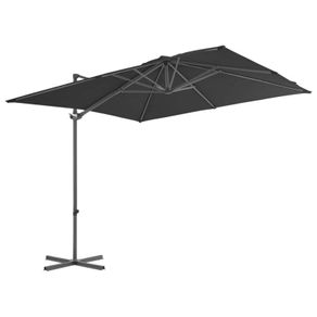 Cantilever Umbrella Cantilever Umbrella with Steel Pole Anthracite 250x250 cm