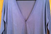 ZARA Fine Knit Cropped Cardigan L Blue