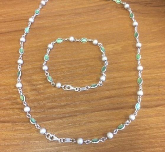 Sterling Silver Bracelet And Necklace