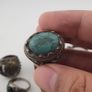 Antique Style Ring Collection 15 Mixed Brass, Glass & Stone Rings Image 7