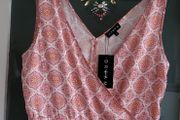 DREAM Italian printed satin sheen jumpsuit Sz 48 (Fit 12-14UK) - bnwt Rrp 59.95