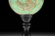 Smithsonite Sphere - Natural Stone, Wooden Stand