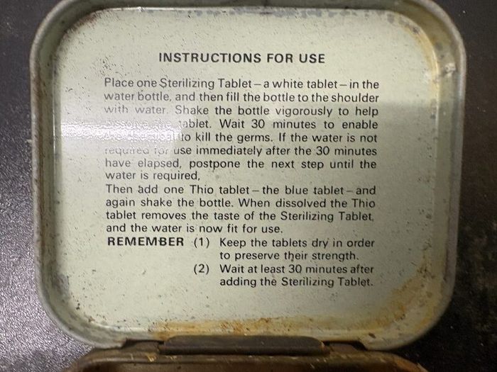 WWII-Era Military Water-Bottle Sterilising Outfit Tin