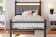 Bed Frame with Charging LED Lights