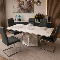 Sintered Stone dining table and chairs (Brand new)