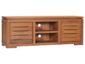 TV Cabinet 110x30x40 cm Solid Teak Wood
