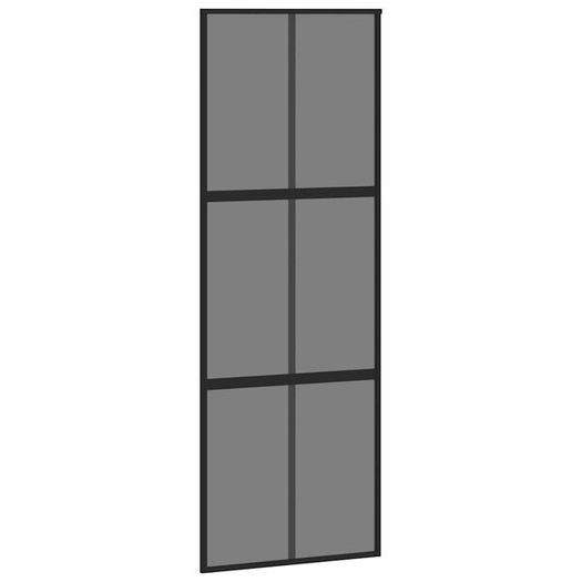 Sliding Door with Hardware Set 102,5x205 cm Tempered Glass&Aluminium