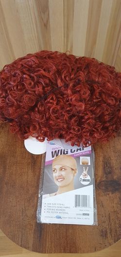 ColourfulPanda afro curly wig black and red