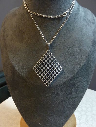 Rare Vintage Jack Spencer Silver Pendant Necklace, Certified Limited Edition, Sheffield 1974