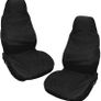 Waterproof Car Front/Rear Seat Covers Tear Resistant Fabric in Black (Front Black) Image 2