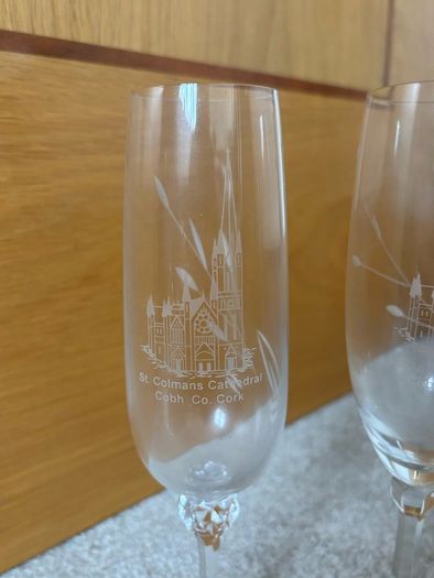 2 Vintage St Colman's Cathedral Cobh Glasses