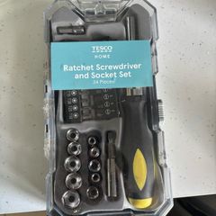 34 Piece Ratchet Screwdriver & Socket Set - Tesco - Good