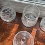 Set of 4 Vintage Cut Crystal Brandy Glasses Image 3