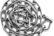 Boat Anchor Chain, 1/4" x 4', 1700 lbs. WLL/4800 lbs. BS, 316 Stainless Steel Marine Grade Anchor Lead Chain with Dual Lock Ring Shackles for Boats