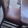 Antique solid oak circa early 19th century table plus 2 oak bench and 4 oak chairs Image 7