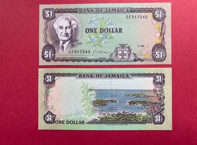 Jamaica. 1 Dollar  1990. Pick  68.  ( Uncirculated )
