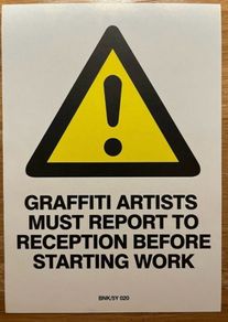 Bansky Sticker "Graffiti Artists" original with Fasson Backing