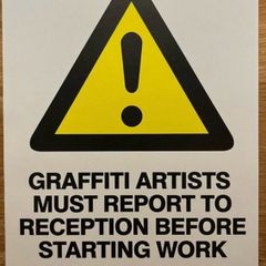 Bansky Sticker "Graffiti Artists" original with Fasson Backing