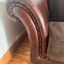 Brown Leather & Fabric 3-Seater Sofa Image 5