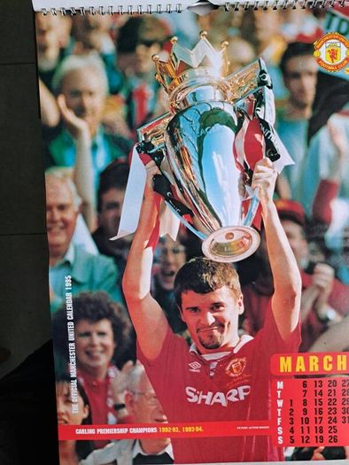 Man United 1995 Double Winners Official Collectors Calendar