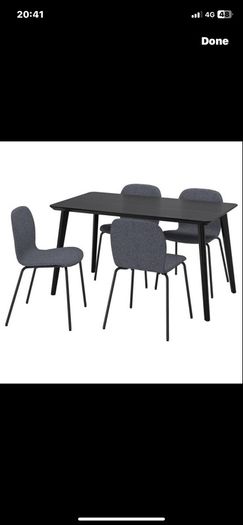 4 grey karlpetter chairs black legs ikea stackable