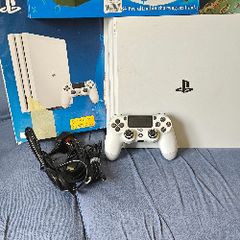 Stunning White PS4 Pro Bundle - 2 Controllers & Charging Dock!