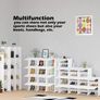 Shoe Storage, Oversized 2 x 7 Tier Shoe Rack Organiser to 28 Pair Shoes, Multifunctional Dust-proof Shoe Storage Cabinet for All Kinds of Shoes, Books, Toys and Clothing (MULTIPLE COLOURS/SIZES) Image 5