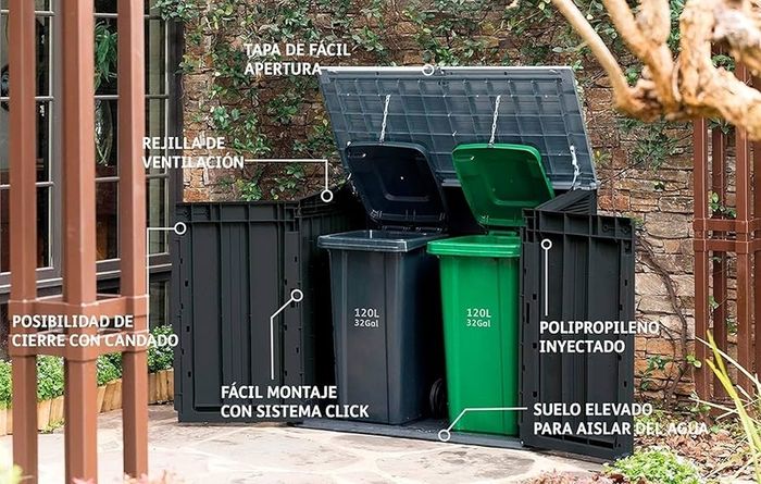 Store it Out Nova Outdoor Garden Storage Shed, 32 x 71.5 x 113.5 cm, Dark Grey with Light Grey Lid