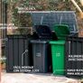 Store it Out Nova Outdoor Garden Storage Shed, 32 x 71.5 x 113.5 cm, Dark Grey with Light Grey Lid Image 3