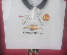 Wayne rooney x gary neville signed jersey
