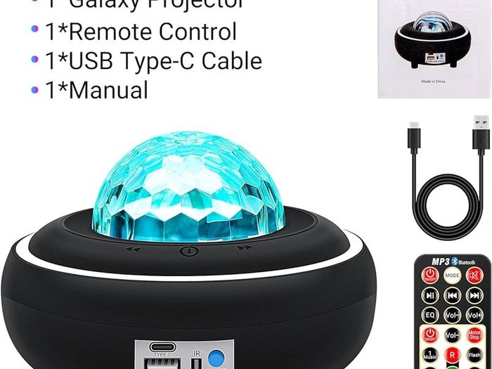 FREE EXPRESS SHIPPING Galaxy Projector, Star Night Light Projector with and Music Bluetooth Speaker, Ceiling Starry Star Light for Kids Baby Bedroom/Party/Game Rooms/Home Theatre